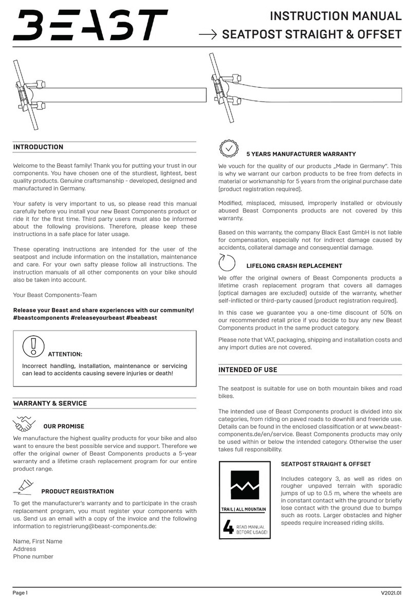 Beast Seatpost instruction manual