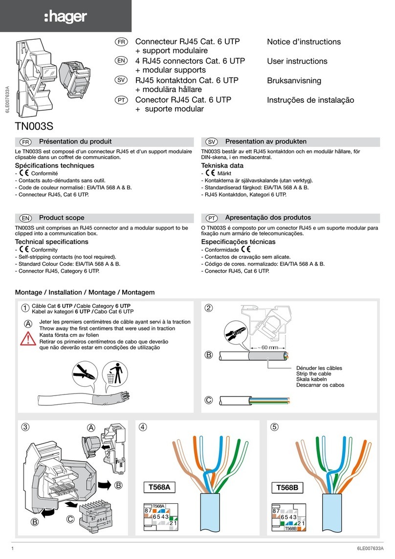 hager TN003S User manual