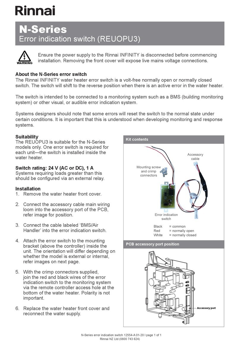 Rinnai N Series quick start guide Rinnai N Series quick start guide