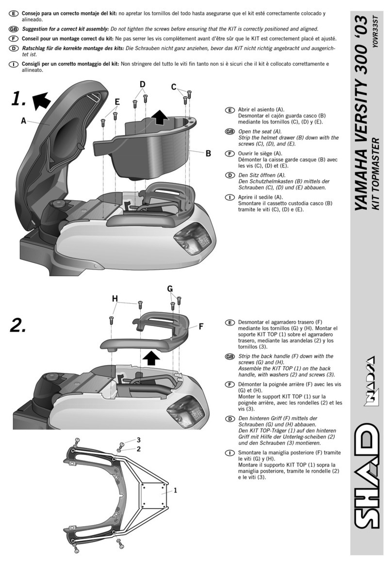 Shad NADSA TOPMASTER Y0VR33ST quick start guide