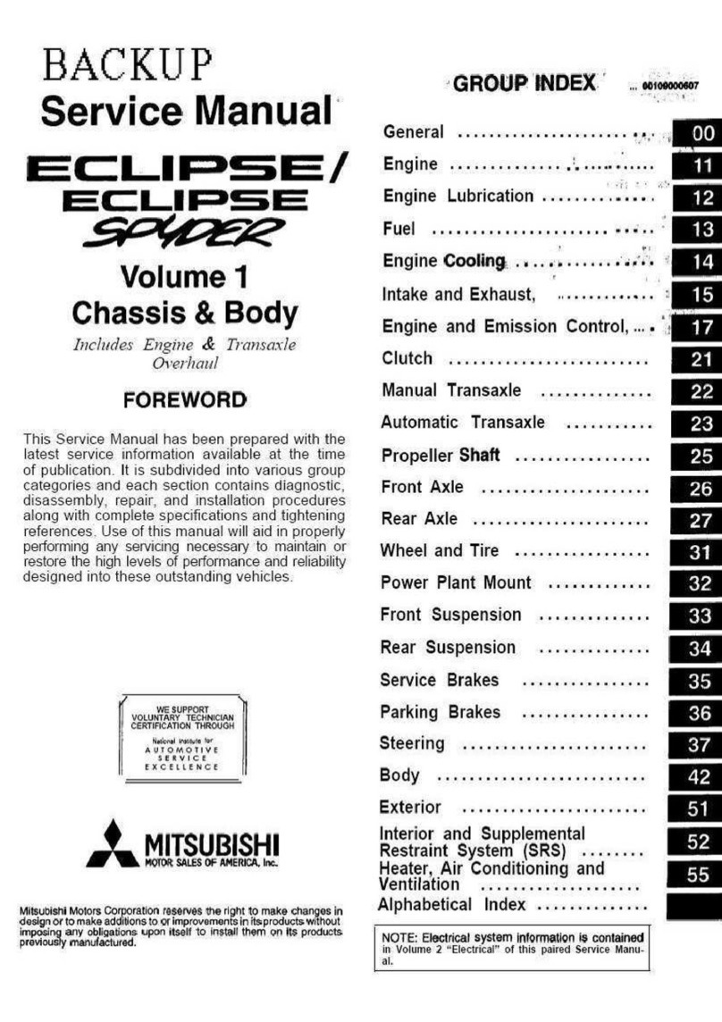 Mitsubishi Eclipse 1990 Service manual