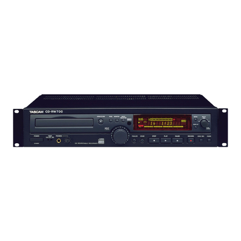 Teac Tascam CD-RW700 User manual Teac Tascam CD-RW700 User manual