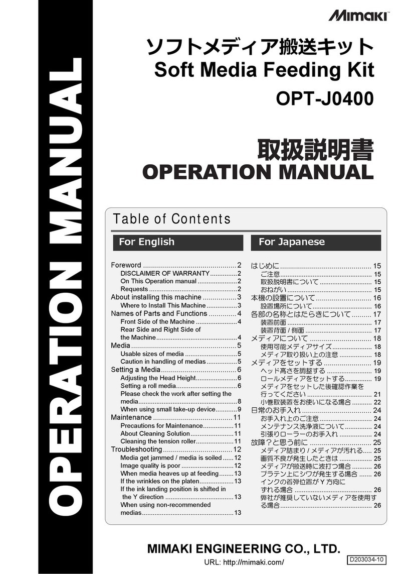 MIMAKI OPT-J0400 Operation manual