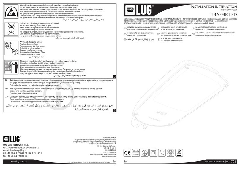 LUG TRAFFIK LED Installation instruction
