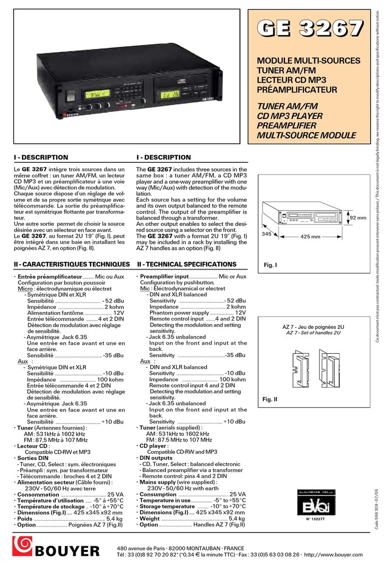 Bouyer GE 3267 manual