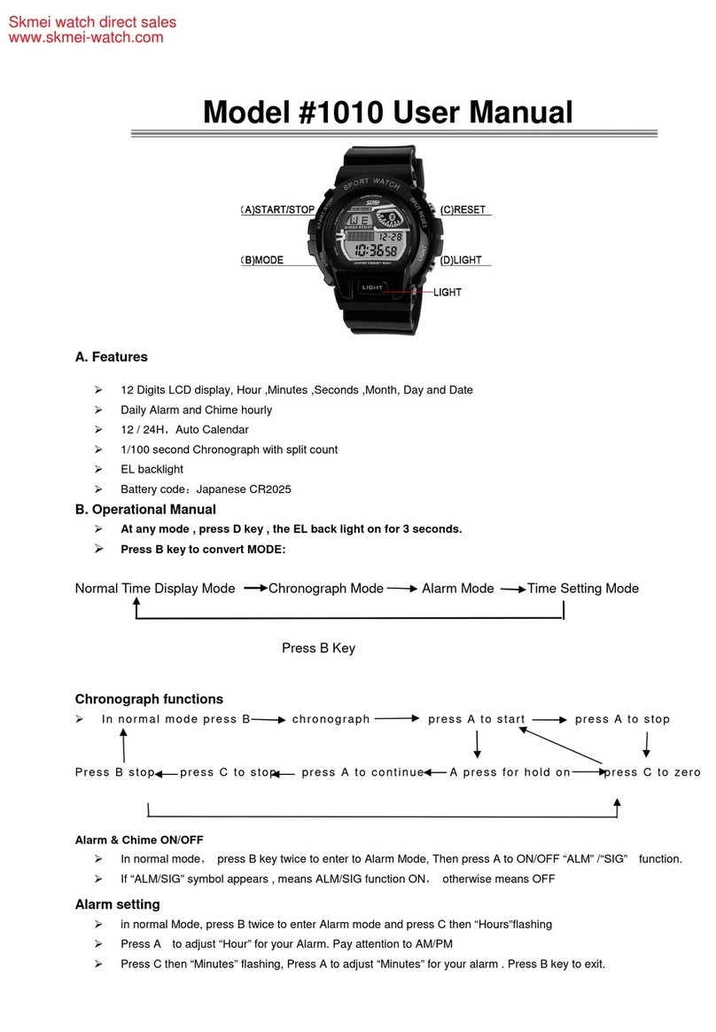 SKMEI 1010 user manual