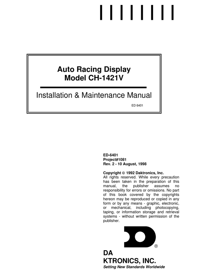 Daktronics CH-1421V Instruction Manual