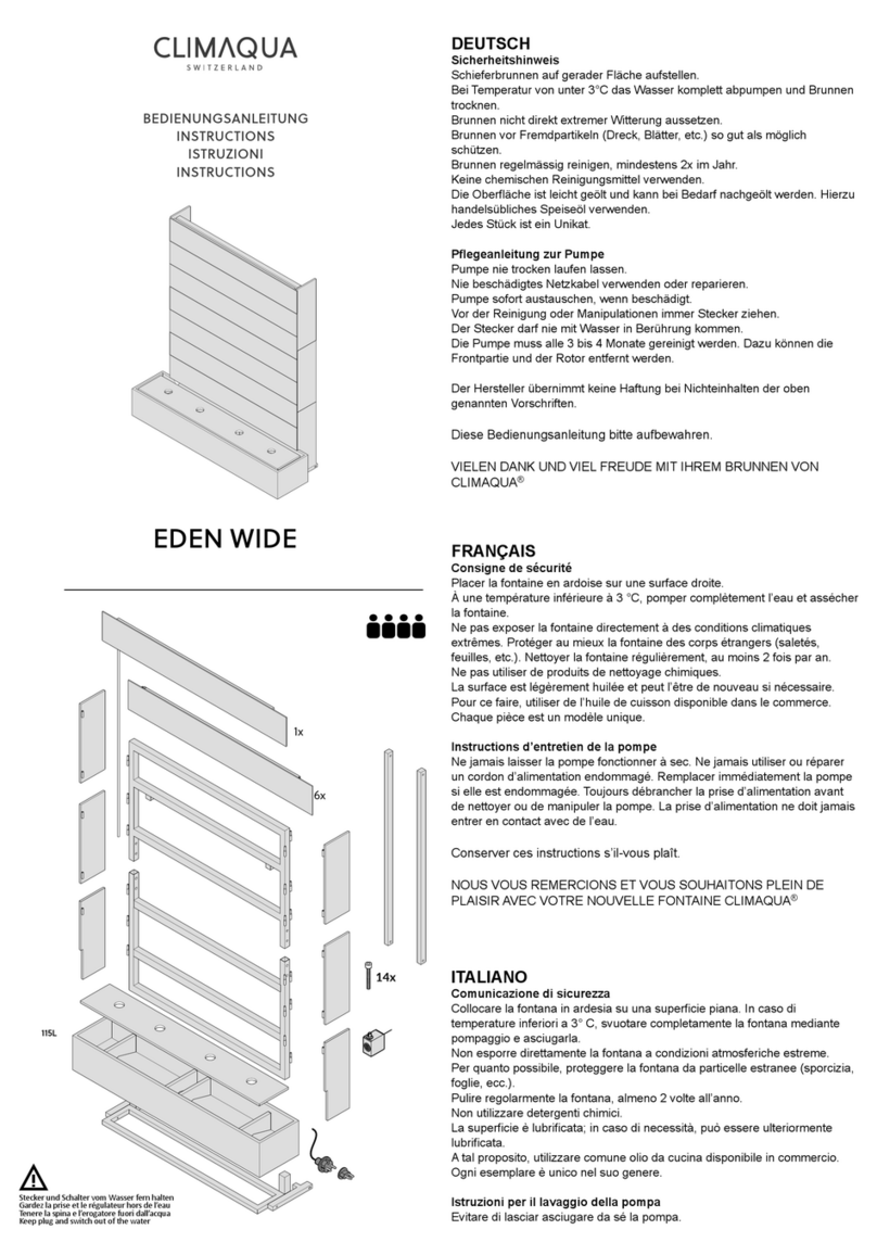 CLIMAQUA EDEN WIDE instructions