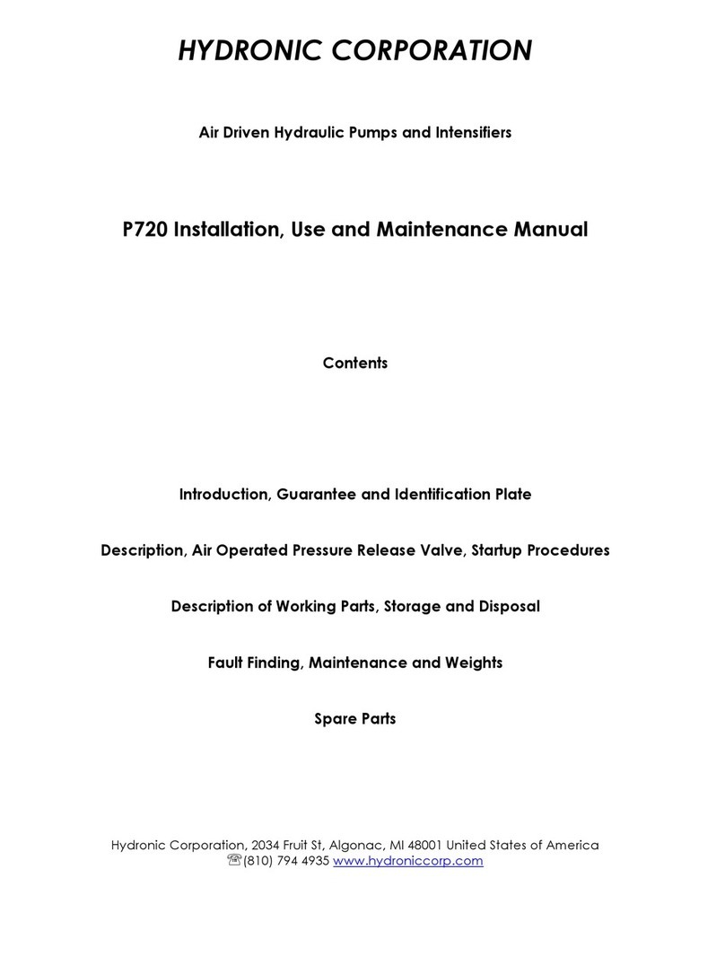 Hydronic P720 Installation, use and maintenance manual