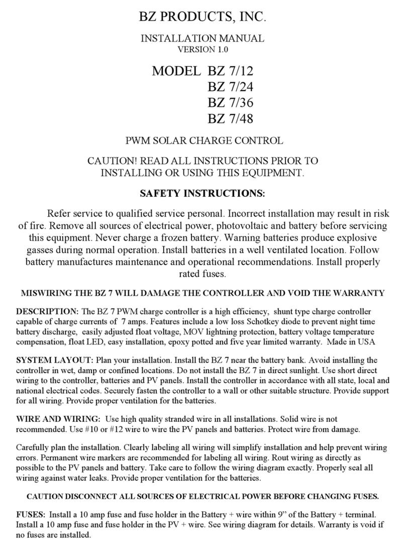 BZ PRODUCTS BZ 7/12 User manual