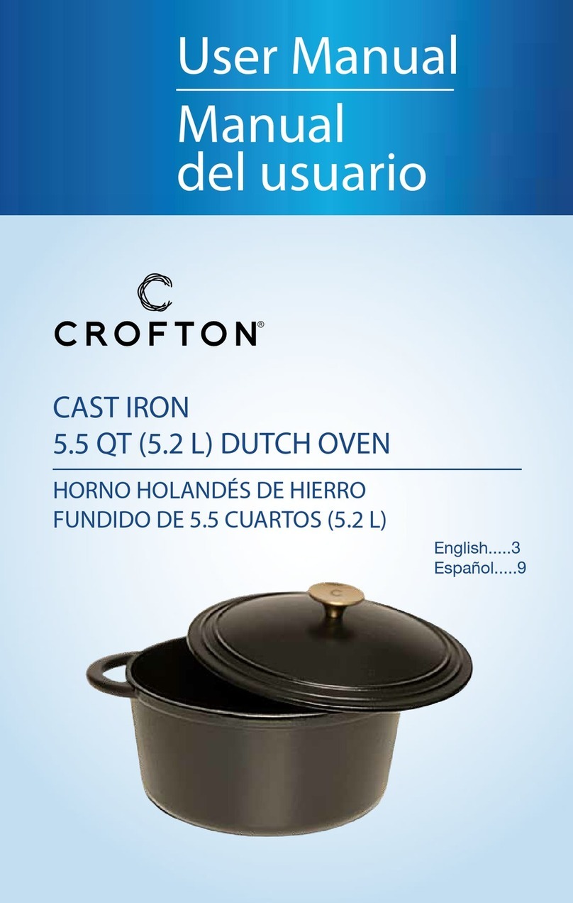 Crofton CAST IRON 5.5 QT user manual
