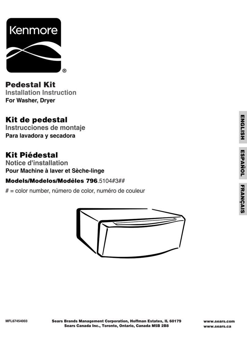 Kenmore 796.51043 Series Installation instruction