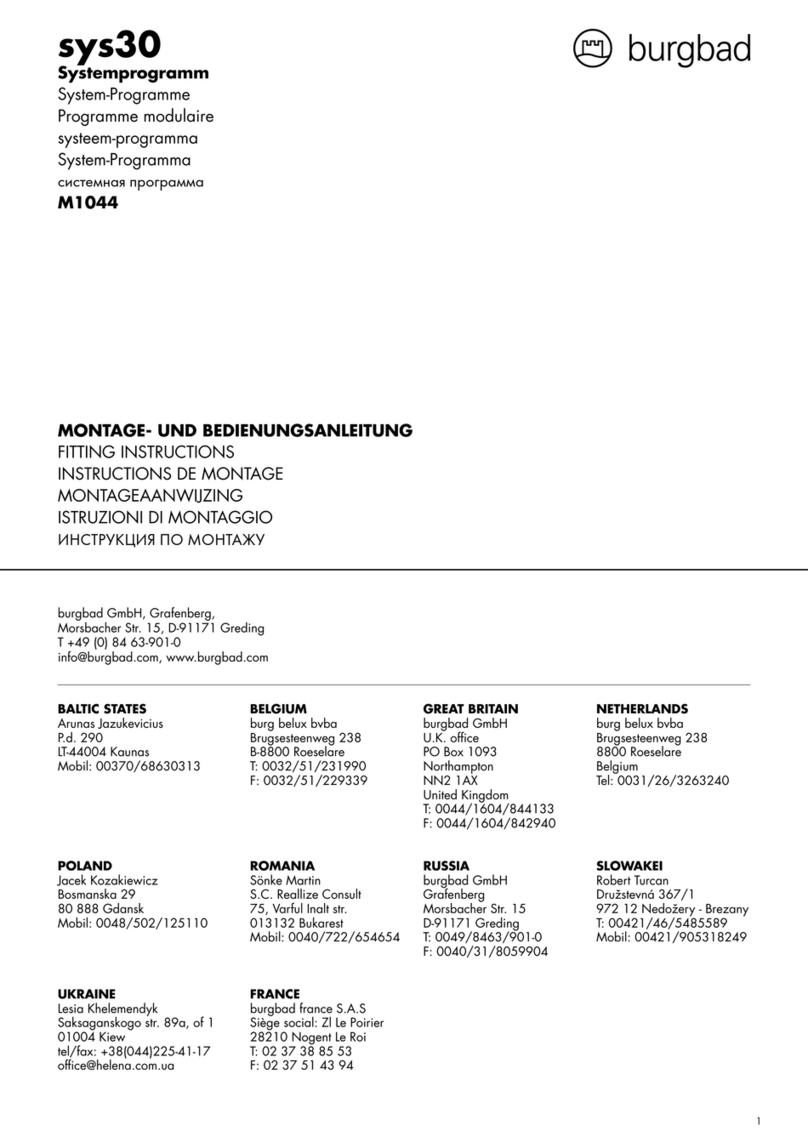 burgbad SYS30 Flex Fitting instructions burgbad SYS30 Flex Fitting instructions