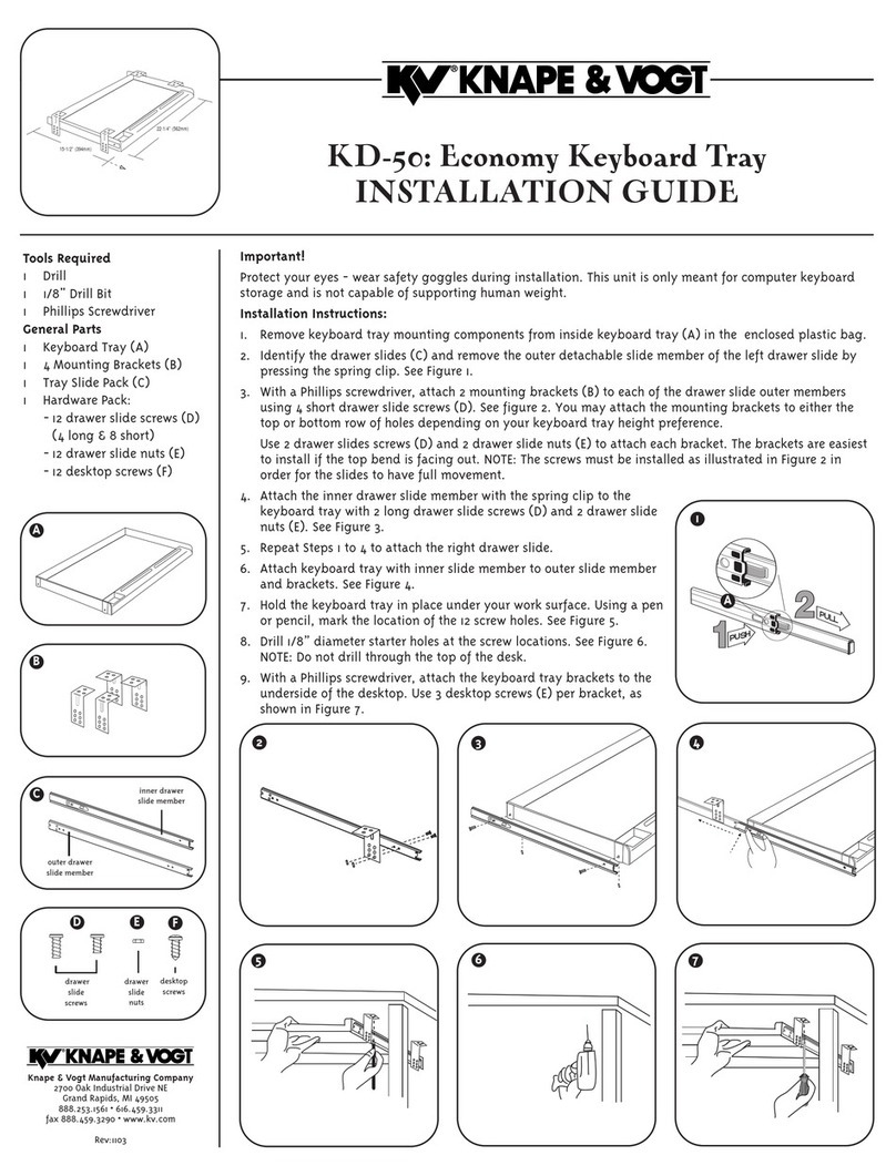 Knape&Vogt KD-50 installation guide