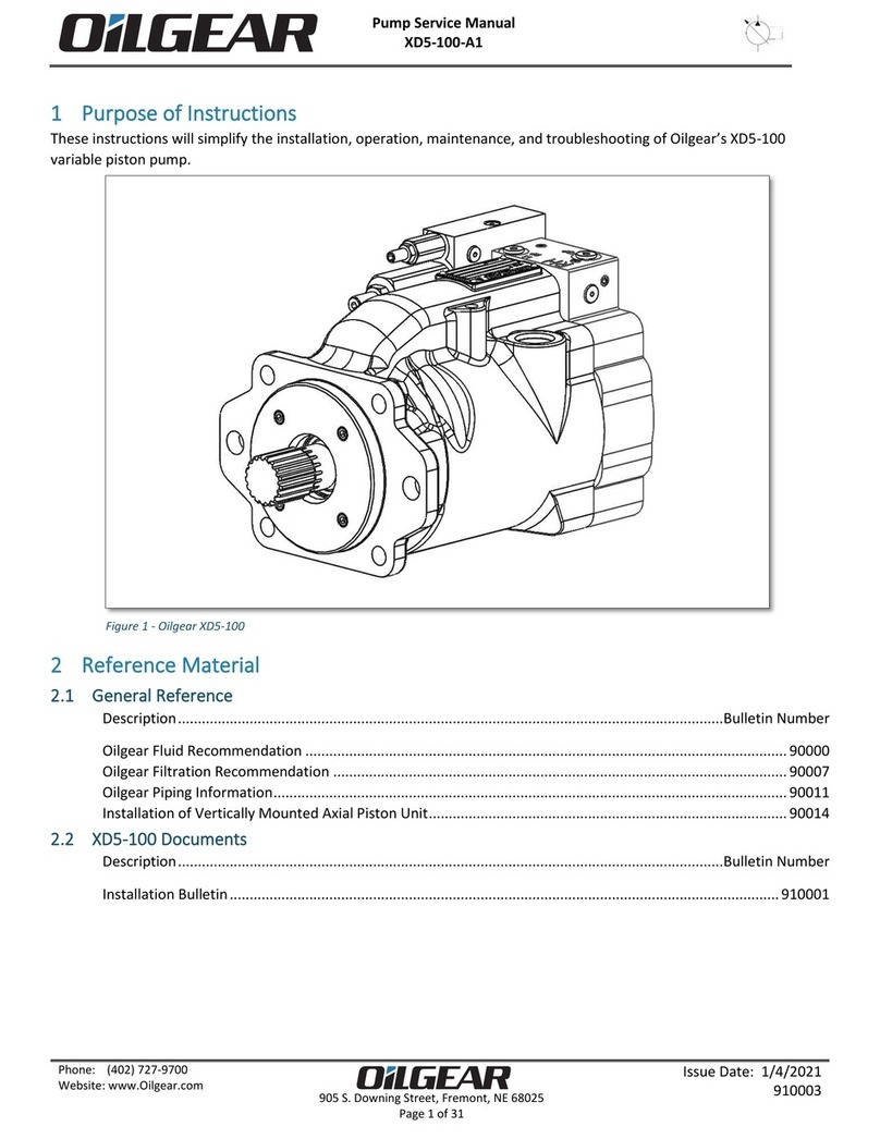 OilGear XD5-100-A1 User manual