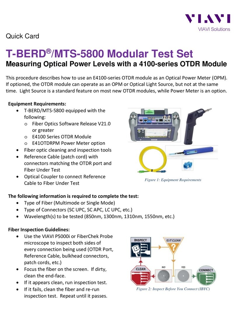 Viavi T-BERD MTS-580 Quick Card