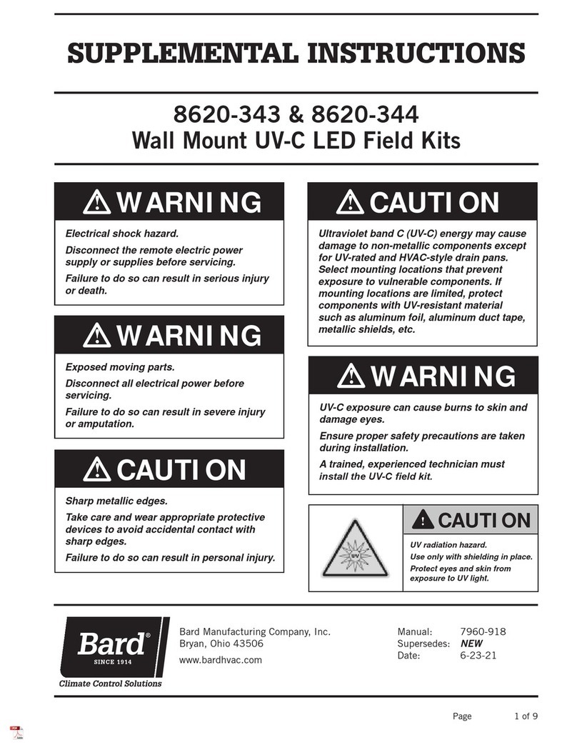 Bard 8620-343 Owner's manual