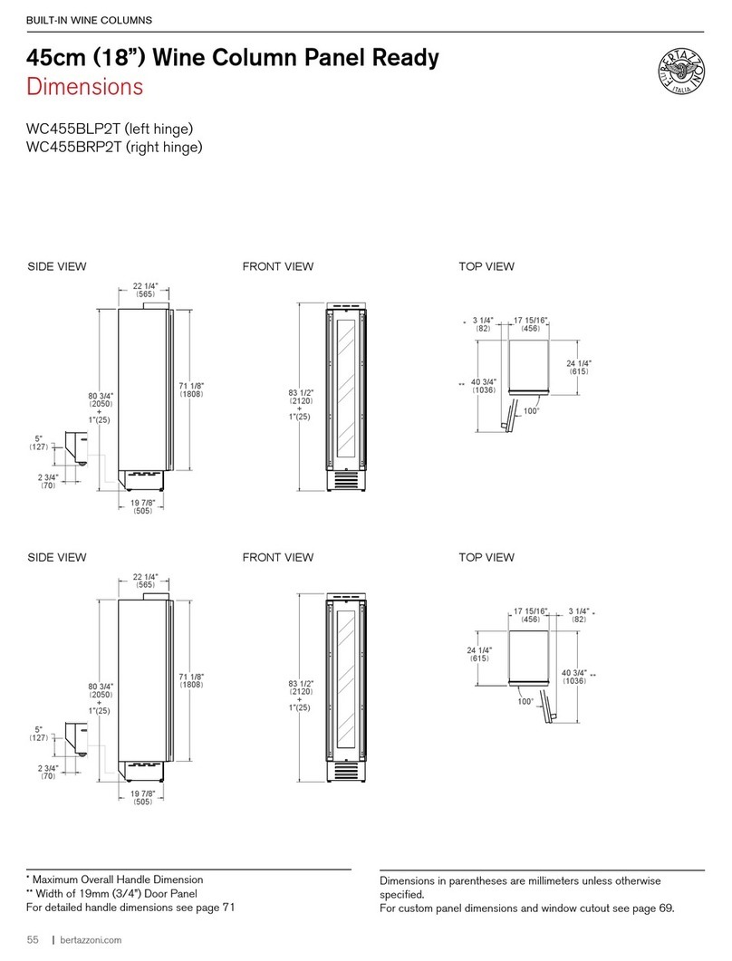 Bertazzoni WC455BLP2T User manual