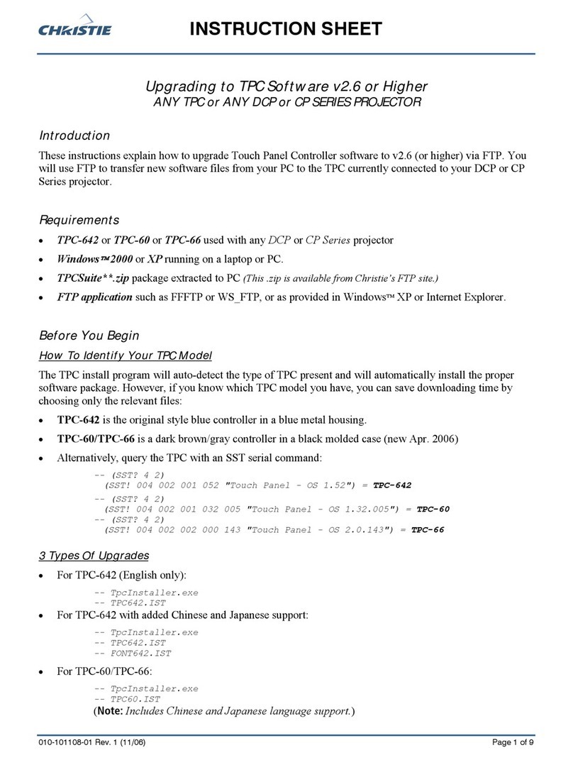 Christie DCP Series User manual