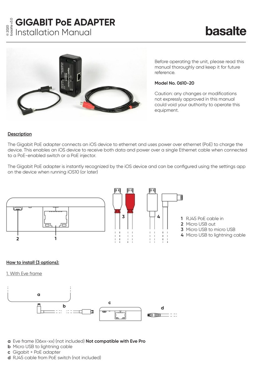 Basalte 0610-20 installation manual