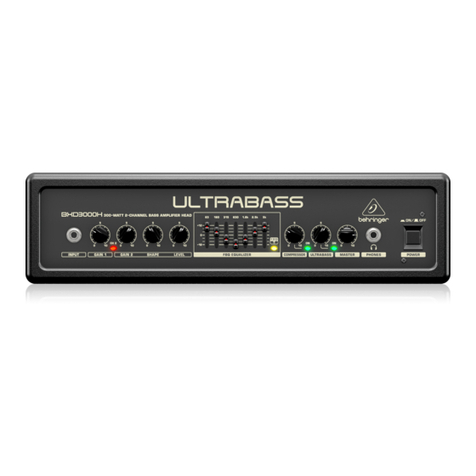 Behringer ULTRABASS BXD3000H quick start guide