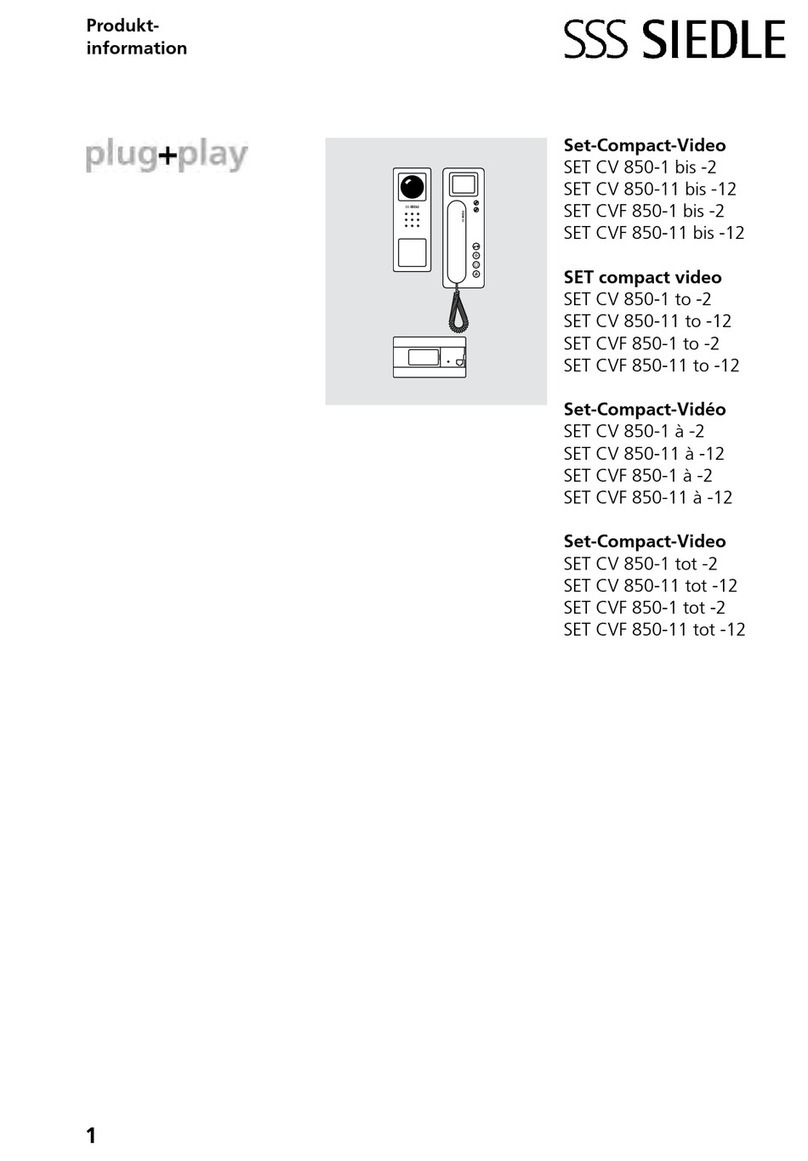 SSS Siedle CV 850-1 User manual