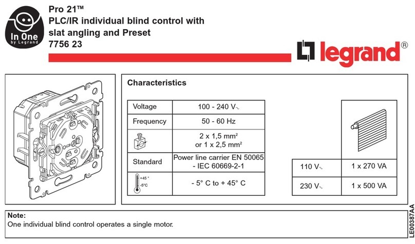 LEGRAND Pro 21 User manual LEGRAND Pro 21 User manual