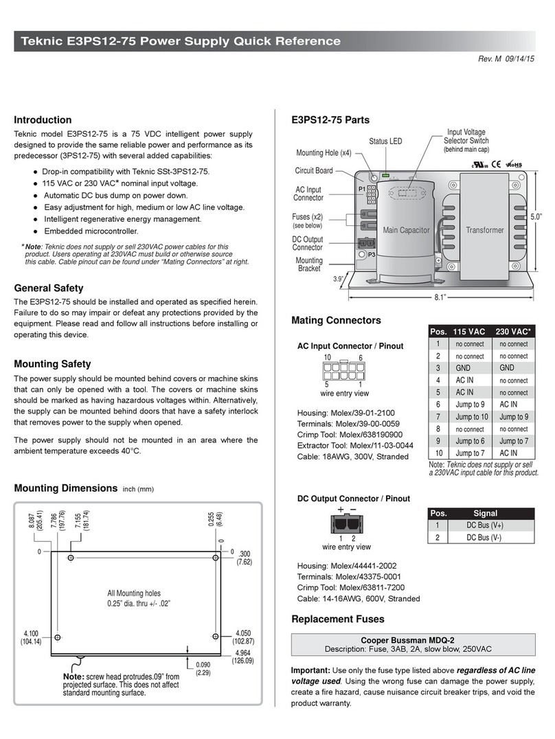 Teknic E3PS12-75 User manual