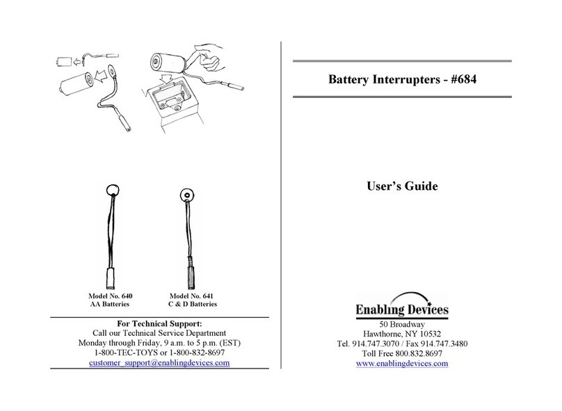 Enabling Devices Battery Interrupter User manual