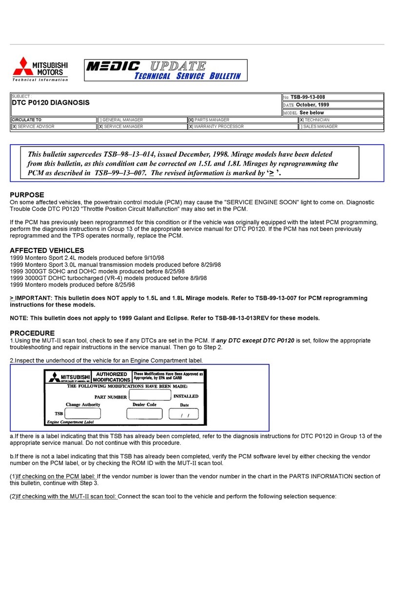 Mitsubishi MOTORS MD361884 quick start guide