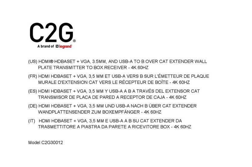 LEGRAND C2G30012 User manual