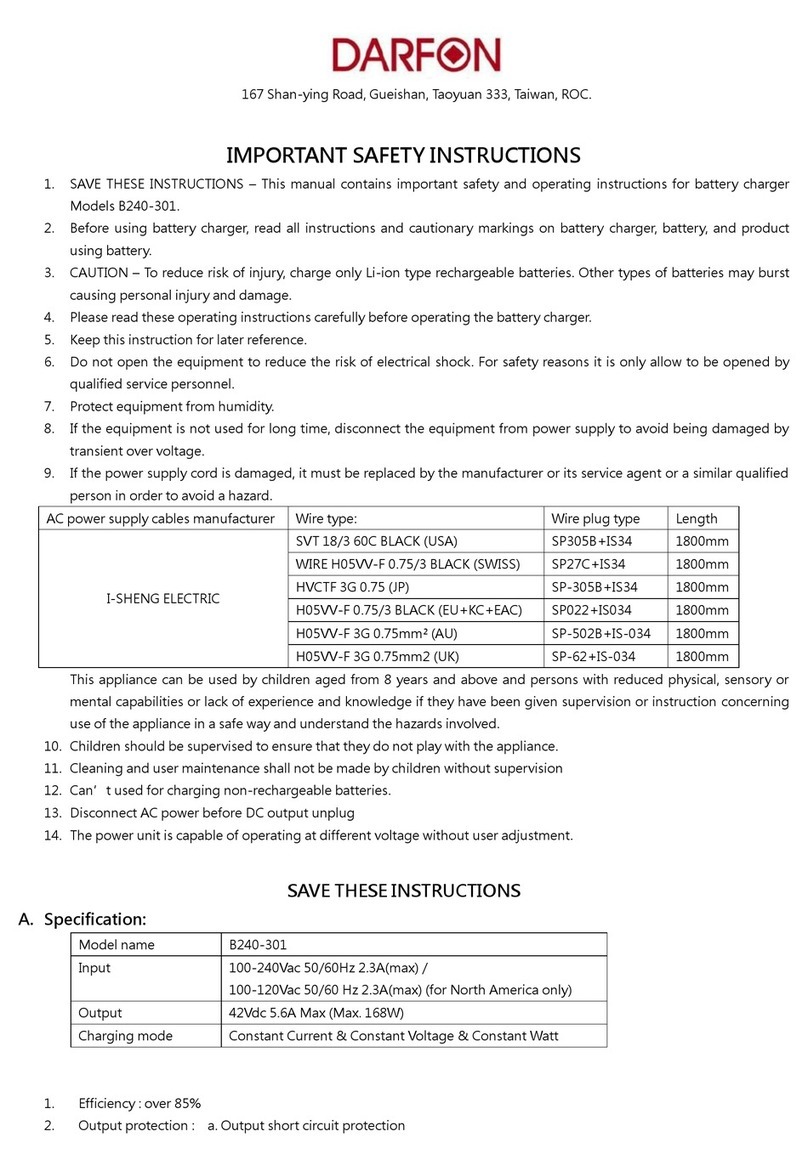Darfon B240-301 quick start guide