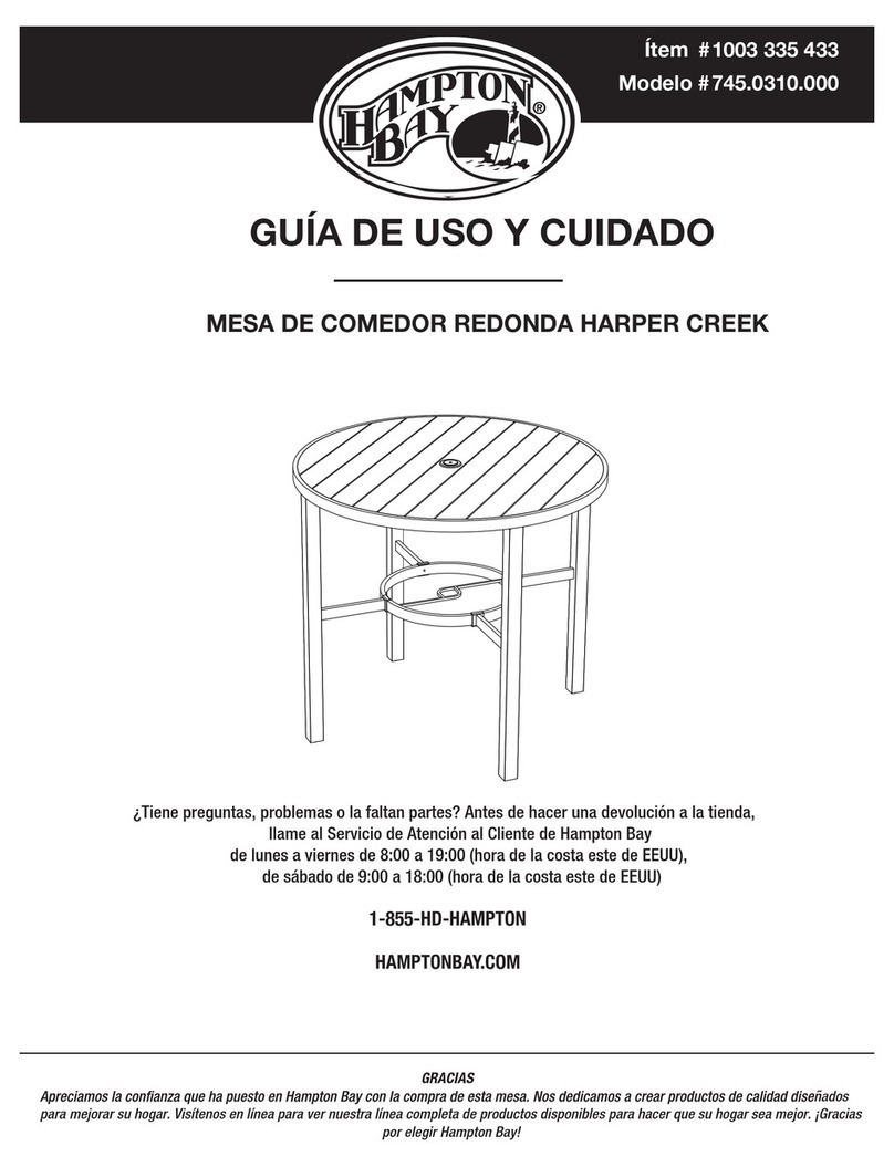 HAMPTON BAY 745.0310.000 User manual