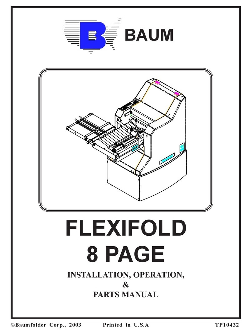 Baumfolder FLEXIFOLD 8 PAGE Installation, Operation & Parts Manual