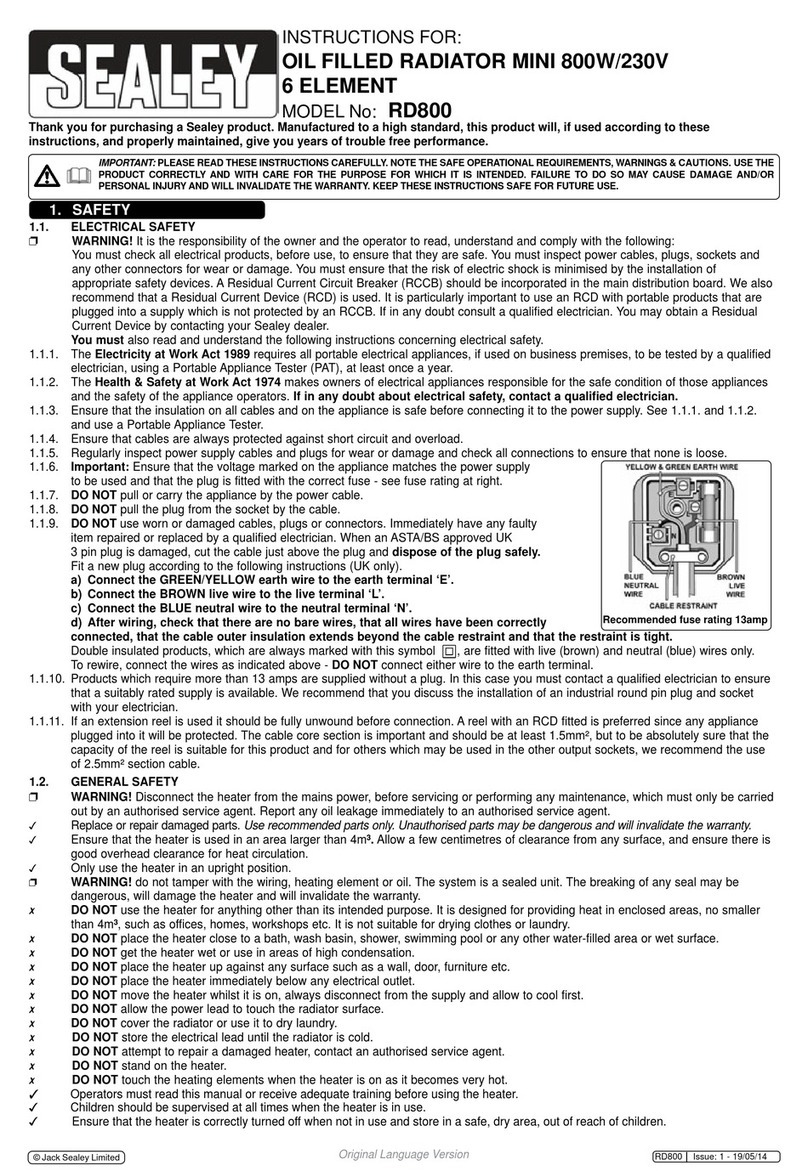 Sealey RD800 instructions