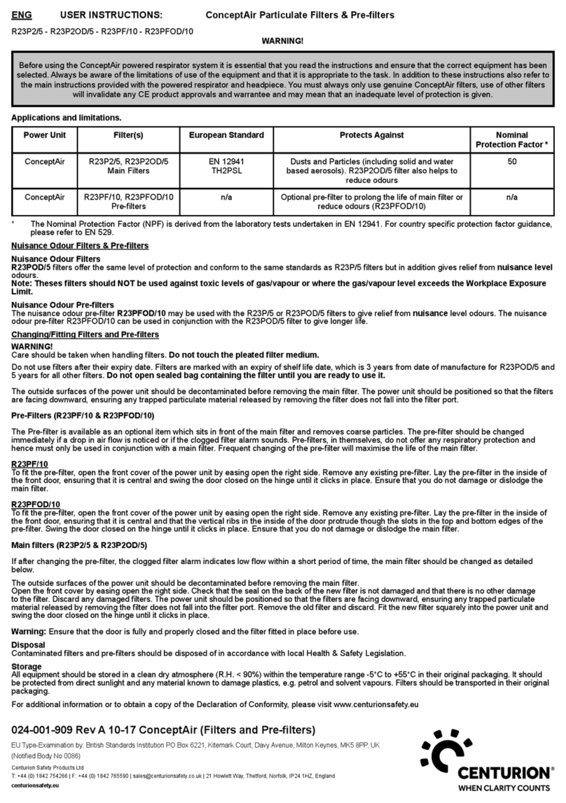 Centurion ConceptAir R23P2/5 User manual