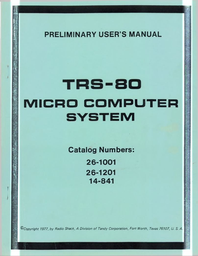 Radio Shack TRS-80 User manual Radio Shack TRS-80 User manual