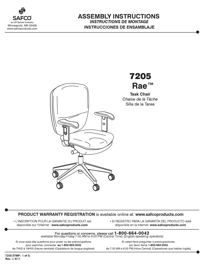 LDI Spaces Safco Rae 7205 User manual LDI Spaces Safco Rae 7205 User manual