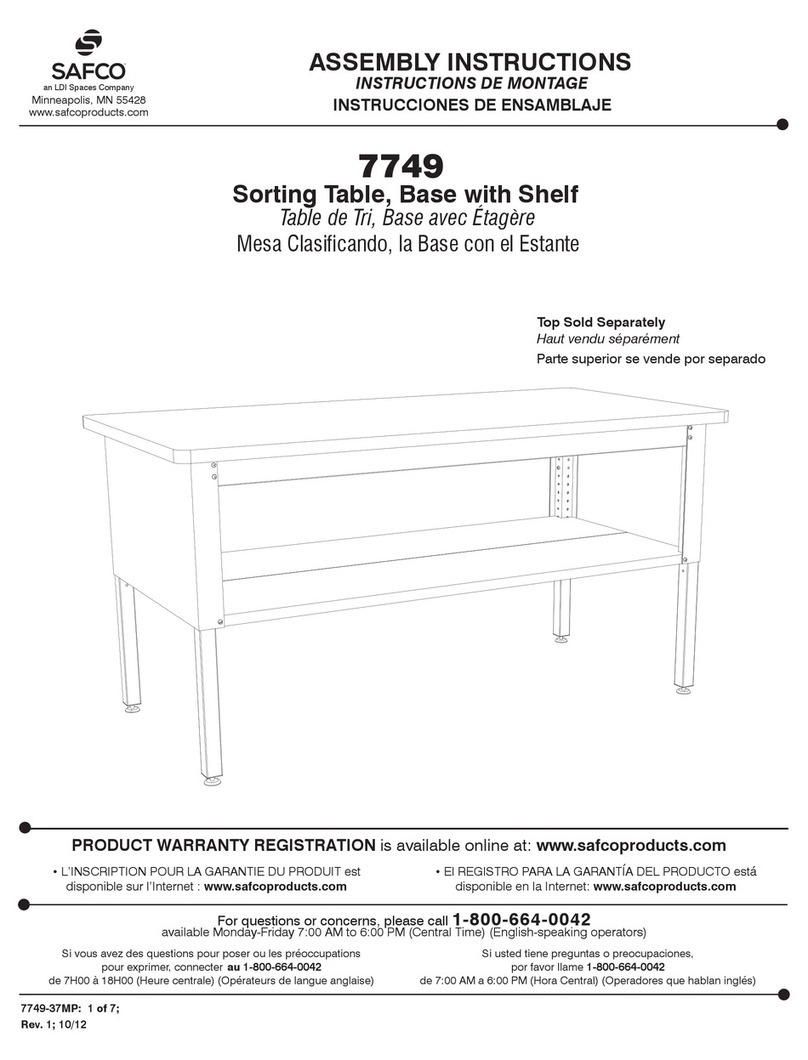 LDI Spaces Safco E-Z Sort 7749 Assembly instructions