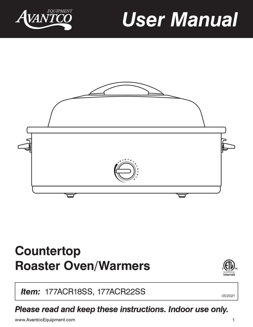 Avantco 177ACR18SS user manual
