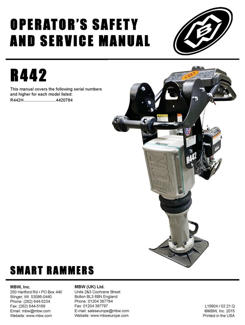 MBW R442 Operator's safety and service manual