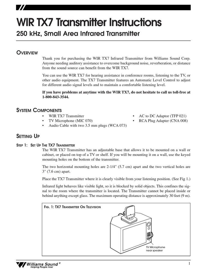 Williams Sound WIR TX7 instructions