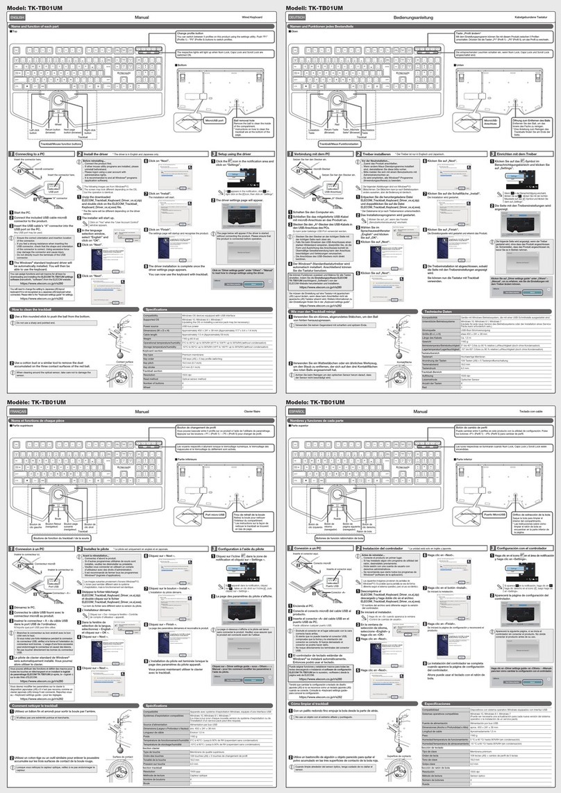 Elecom TK-TB01UM manual
