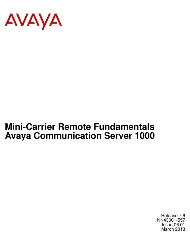 Avaya Communication Server 1000M Single Group User manual