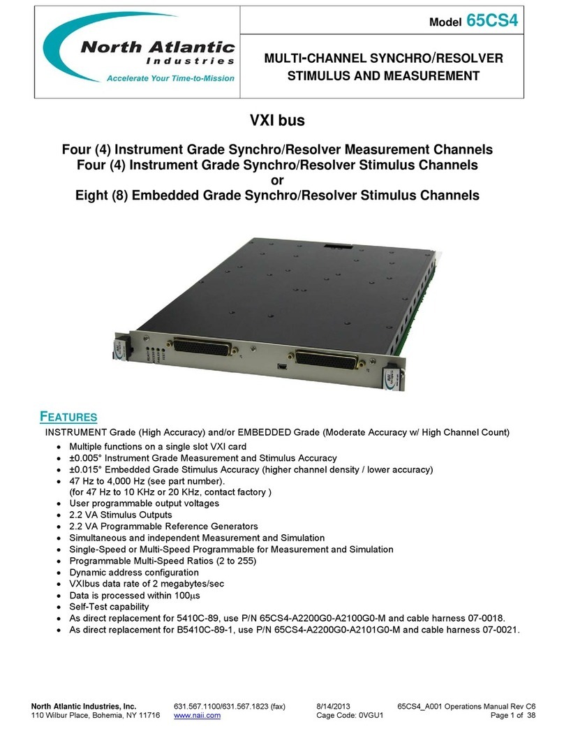 North Atlantic VXI 65CS4 Operation manual