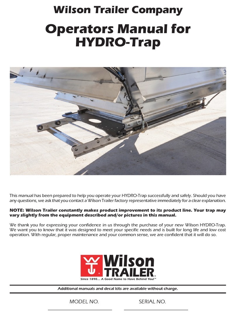 Wilson Trailer HYDRO-Trap Operator's manual Wilson Trailer HYDRO-Trap Operator's manual