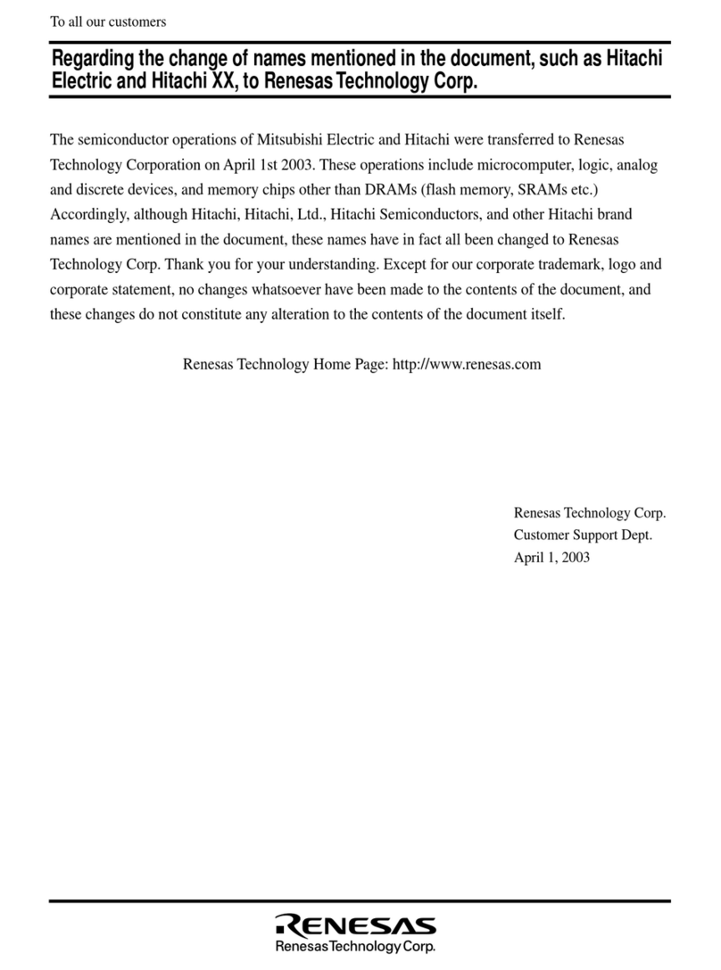 Renesas E6000 User manual