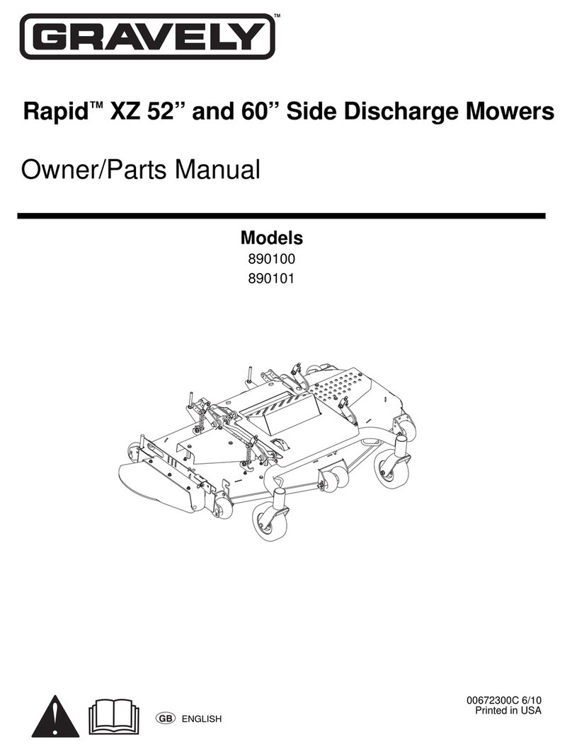 Gravely Rapid XZ Series owner's manual