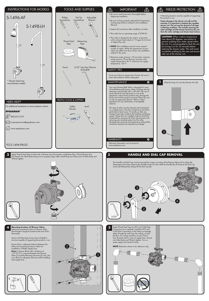 Speakman S-1496-AF User manual Speakman S-1496-AF User manual