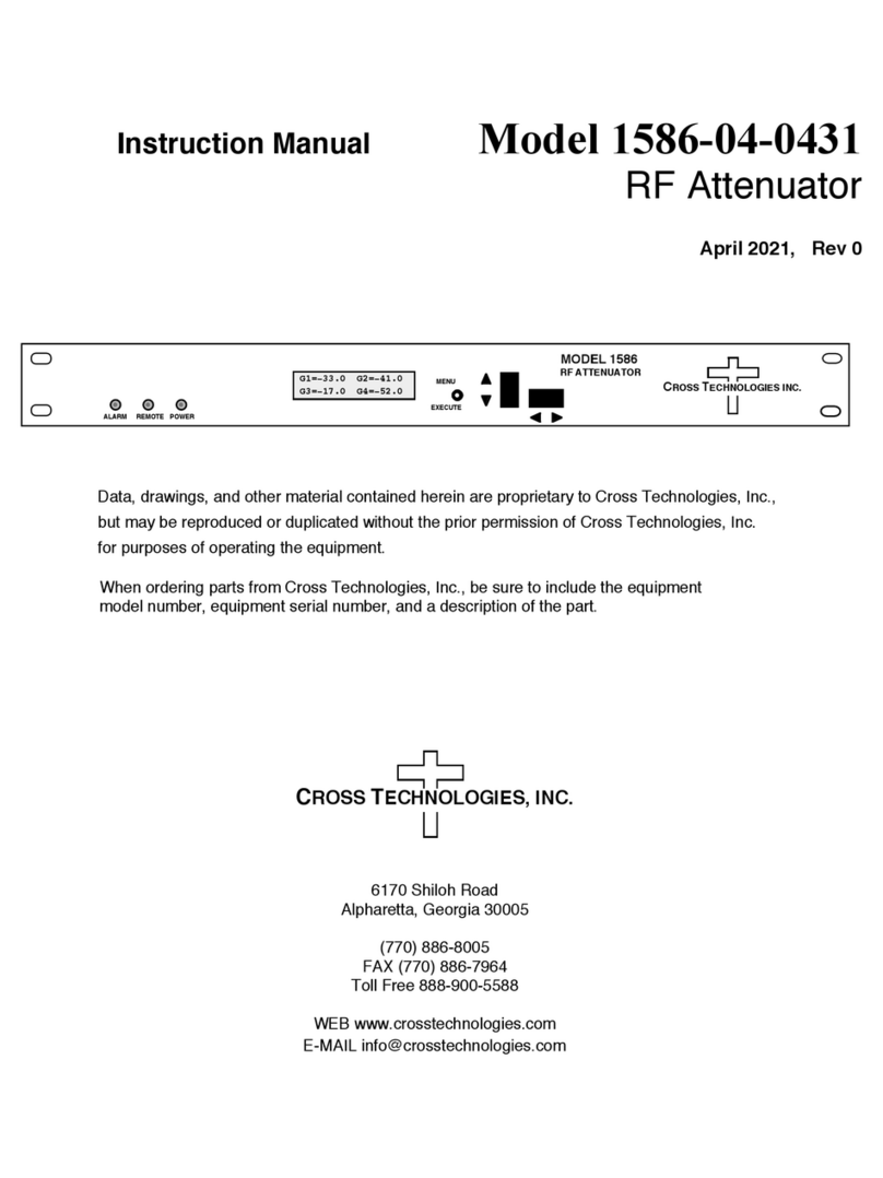 Cross Technologies 1586-04-0431 instruction manual